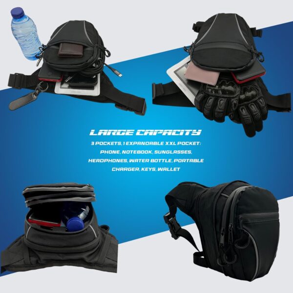 AHR Quality Pernera Moto (+ Llavero) con Tiradores Técnicos - Imagen 2