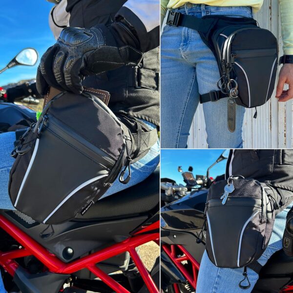 AHR Quality Pernera Moto (+ Llavero) con Tiradores Técnicos - Imagen 7
